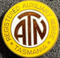 State Registration Auxiliary Nurse's Badge formerly awarded by the Tasmanian Nursing Council