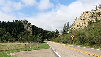 SH 12 looking at The Gap just north of Cuchara The Gap near Cuchara, Colorado.JPG