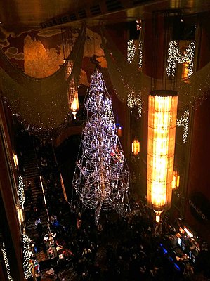 The Grand Foyer with Christmas decorations for the Christmas Spectacular