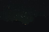 The constellation Orion as it can be seen in inland Tanzania.