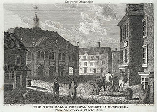 The town hall & Principal street in Monmouth, from the Crown & Thistle inn