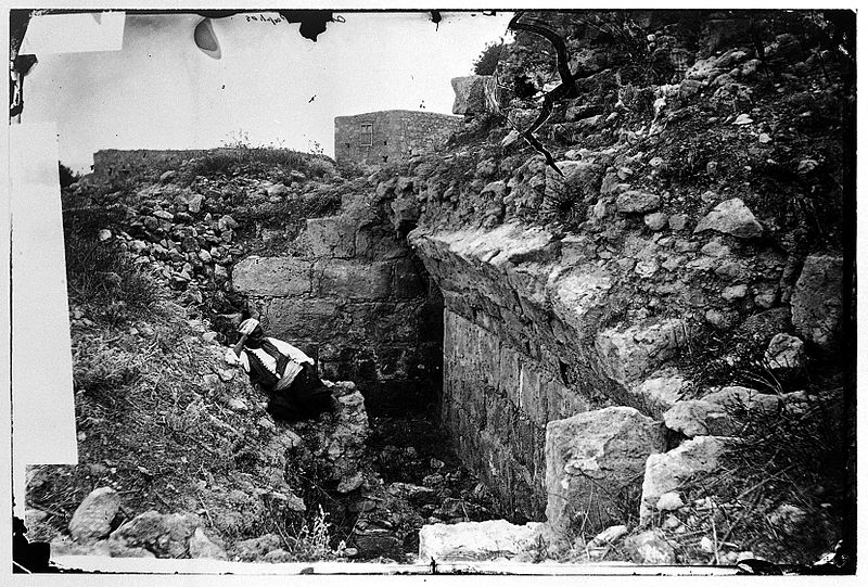 File:The wall of a rock tomb, Paphos, Cyprus Wellcome L0018506.jpg