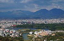 View over the city of Tirana with Mt Dajti in the distance Tirana from South.jpg