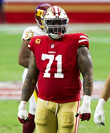 Williams with the 49ers in 2020 Trent Willams 2020.jpg