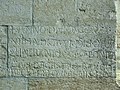 Inscription of Bonifacio di Castelbarco (near apse)