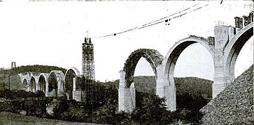 Tunkhannock Viaduct under construction in 1914