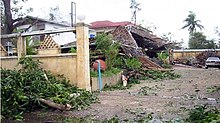 Дом, разрушенный ураганом Наргис