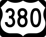 US Highway 380 road sign