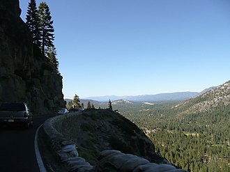 View from Echo Summit towards Lake Tahoe