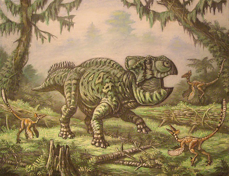 File:Udanoceratops & Saurornithoides.jpg