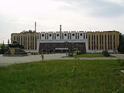 Maailman suurimman panssarivaunuvalmistajan, Uralvagonzavodin pääkonttori Nižni Tagilissa.