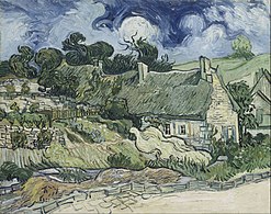 Vincent van Gogh, Chalupy v Cordeville, 1890