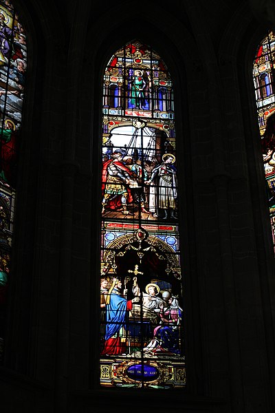 File:Vitraux du chevet de la cathédrale Saint-Louis de Blois, vitrail vie de Saint Louis.jpg