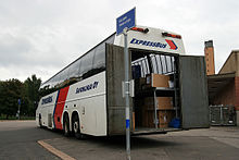 2006 Volvo 9700HD with walk-in cargo compartment from Savonlinja in Lahti. Volvo 9700HD B12M - Savonlinja - Lahti.jpg