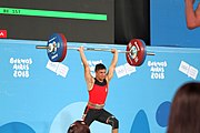 Deutsch: Gewichtheben bei den Olympischen Jugendspielen 2018; Tag 2, 10. Oktober 2018; Jungen 62 kg English: Weightlifting at the 2018 Summer Youth Olympics at 8 October 2018 – Boys' 62 kg