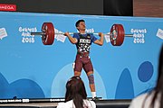 Deutsch: Gewichtheben bei den Olympischen Jugendspielen 2018; Tag 2, 10. Oktober 2018; Jungen 62 kg English: Weightlifting at the 2018 Summer Youth Olympics at 8 October 2018 – Boys' 62 kg