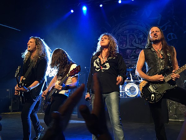 Whitesnake performing at College Street Music Hall in New Haven, Connecticut, July 2015.