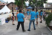 Silent action walk with Nora at Wikimania 2016 in Esino Lario.