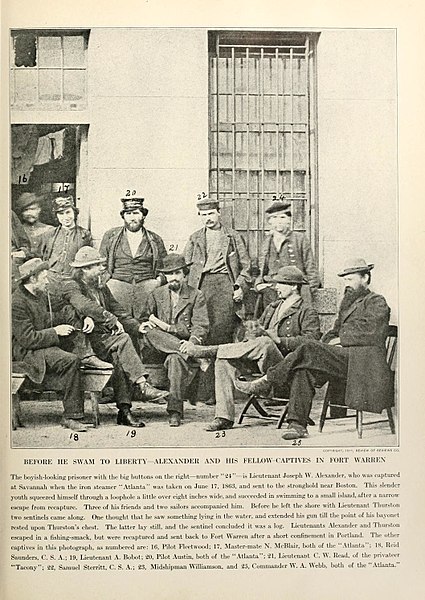 File:William A. Webb and other Confederate prisoners in Fort Warren.jpg