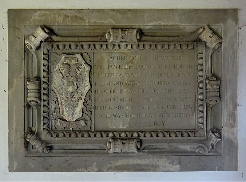 File:William Maxwell Memorial, Maxwell Aisle, Kirkmaiden-in-Furness, Monreith, Galloway.jpg