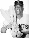 Willie Mays holds the National League record. Willie Mays 1954.png