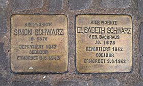 Stolpersteine Simon und Elisabeth Schwarz