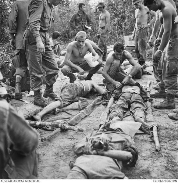 File:Wounded North Vietnamese soldiers captured at Fire Support Base Balmoral.jpg