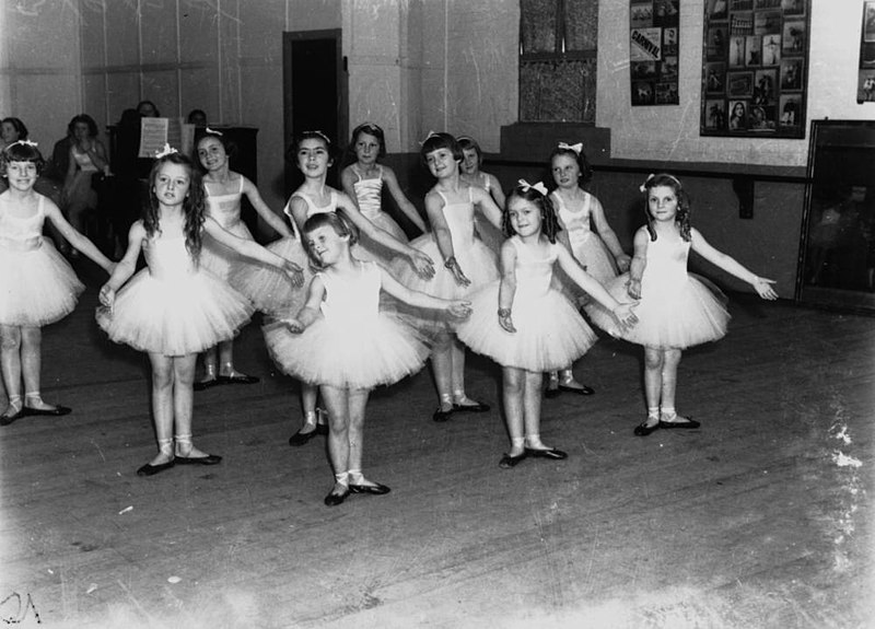 File:Young girls competing at the Royal Academy of Dancing (London) exams held in Brisbane and Toowoomba, 1938 (7946600826).jpg