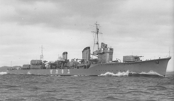 Yukikaze in December 1939