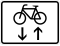 Zusatzzeichen 1000-33 - Radverkehr im Gegenverkehr, StVO 1997.svg