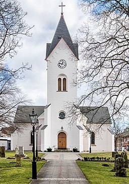 Ängelholms kyrka i mars 2022