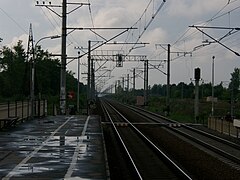 Uitzicht naar het noordwesten, richting Kolpino station