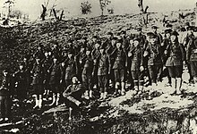 Commemorative photo of the Northern Military Administration Office troops after the Battle of Qingshanli Qing Shan Li Zhan Dou Sheng Li Hou De Bei Lu Jun Zheng Shu Dui Yuan .JPG