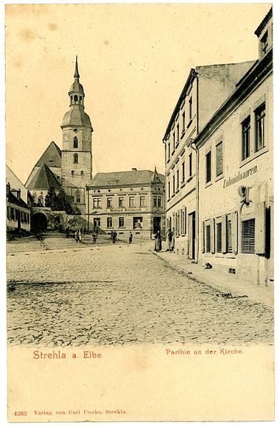 File:04383-Strehla-1903-an der Kirche-Brück & Sohn Kunstverlag.jpg