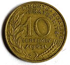 10 centime Prancis (1963)