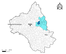 Palmas d'Aveyron dans l'intercommunalité en 2020.