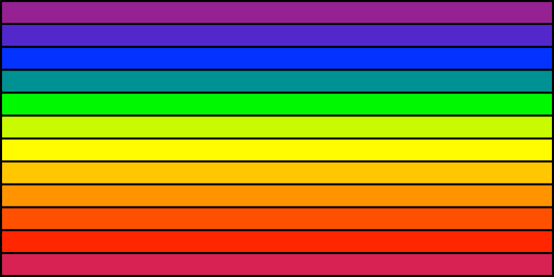 File:1330px Rainbow flag 12 colours black bordered.svg