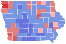 Carte des résultats de l'élection du Sénat américain de 1984 dans l'Iowa par county.svg