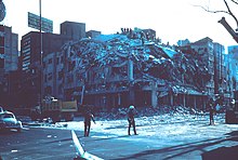 1985 Mexico City earthquake 1985 Mexico Earthquake - Building collapsed.jpg