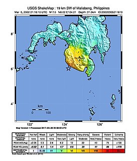<span class="mw-page-title-main">2002 Mindanao earthquake</span> 2002 M-7.5 earthquake in Mindanao, Philippines