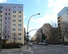 Udsigt over Ebertystraße fra Landsberger Allee