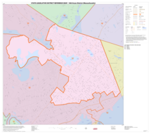 Map of Massachusetts House of Representatives' 10th Essex district, 2013. Based on the 2010 United States census. 2013 map 10th Essex district Massachusetts House of Representatives DC10SLDL25092 001.png