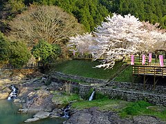 川代渓谷と左岸のキャンプ場