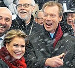 Inauguration of an electric train line. Ribbon cutting ceremony by Grand Duke Henri (10 December 2017)