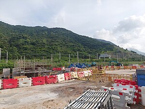 東涌東站改線工程仍在進行（2024年9月）