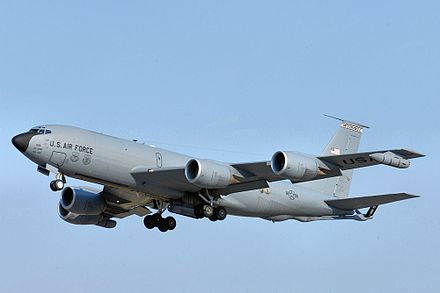 A 22d ARW KC-135R Stratotanker (57-1486) taking off from McConnell AFB on 16 April 2009. 22doperationsgroup-kc135.jpg