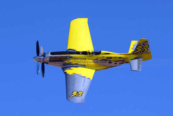Contra-rotating propellers on the Rolls-Royce Griffon-powered P-51XR Mustang Precious Metal at the 2014 Reno Air Races