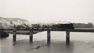 網走川を渡る9600形牽引の貨物列車 （昭和49年頃）