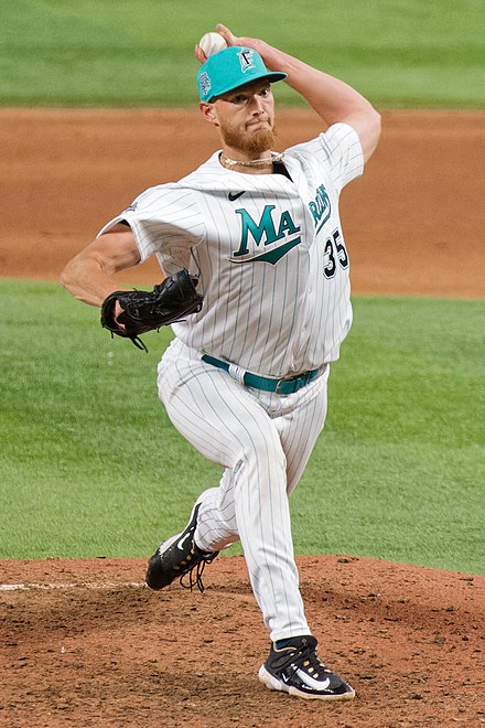 A. J. Puk pitching, March 31, 2023 (1) (cropped).jpg