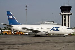 A Boeing 737-200 of ADC at Port Harcourt Airport ADC Airlines Boeing 737-200 KvW.jpg